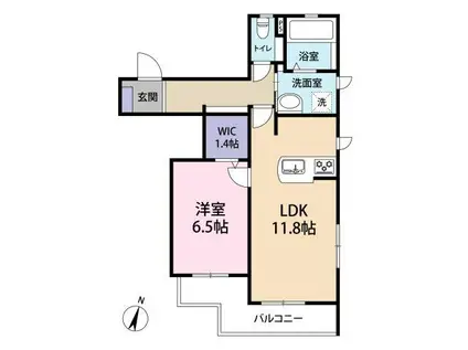 ザルツクライン赤坂(1LDK/4階)の間取り写真