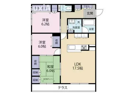 HAYLEY FAMIL(3LDK/1階)の間取り写真