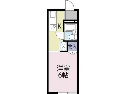 プルミエ駒沢A(1K/1階)の間取り写真