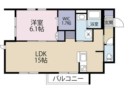 プレアデス多摩川(1LDK/2階)の間取り写真