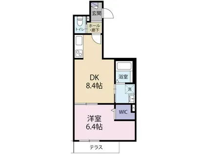 アジュール目黒不動前(1DK/1階)の間取り写真