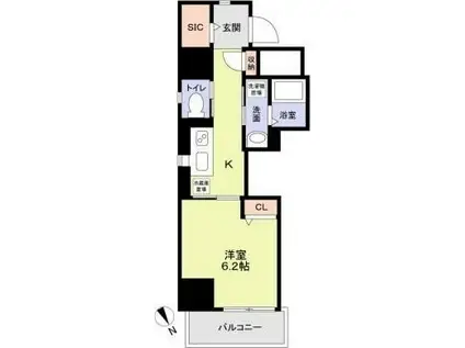 FELICEPRENDRE(1K/4階)の間取り写真