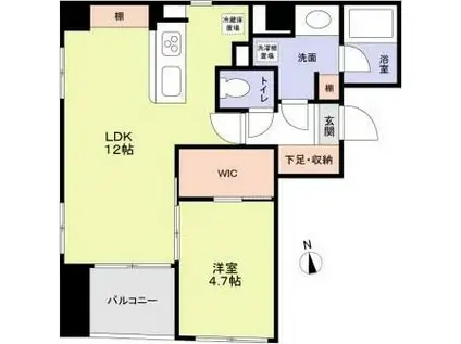 クロッキオ浅草(1LDK/3階)の間取り写真