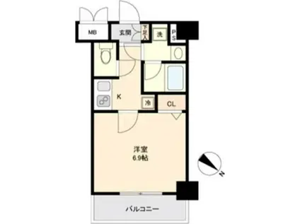 パレステュディオ神田イースト(1K/3階)の間取り写真