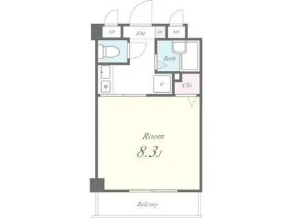 クリーンガーデン御茶ノ水(1K/4階)の間取り写真