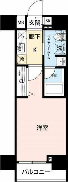 マイナビSTAYグランデ上野(1K/7階)の間取り写真