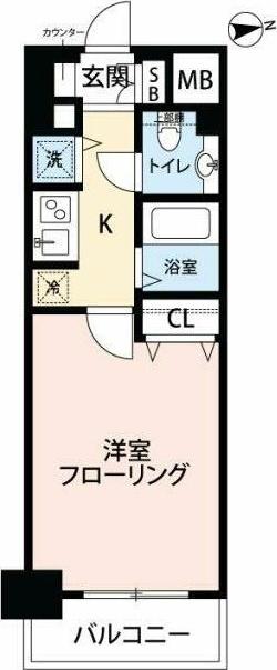 東京地下鉄千代田線 千駄木駅 徒歩1分 11階建 築29年(1K/7階)の間取り写真