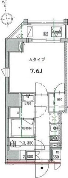CREALPREMIER浅草橋(1K/6階)の間取り写真