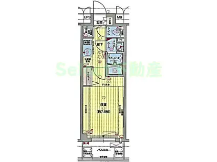 プレサンス丸の内雅殿(1K/2階)の間取り写真