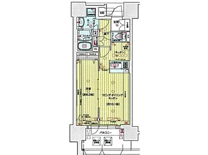 プレサンス丸の内リラティ(1LDK/8階)の間取り写真