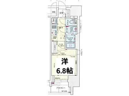 プレサンス大曽根駅前ファースト(1K/10階)の間取り写真