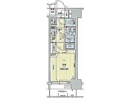 プレサンスNAGOYA本陣(1K/8階)の間取り写真
