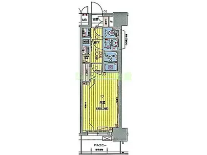 プレサンス上前津プレス(1K/3階)の間取り写真