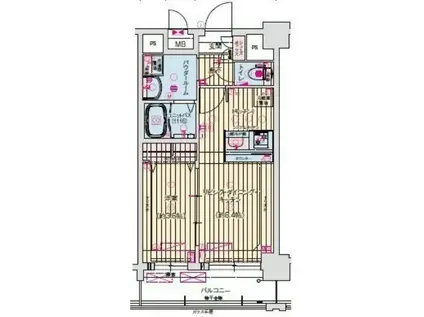 プレサンス名古屋ルクソリア(1LDK/12階)の間取り写真