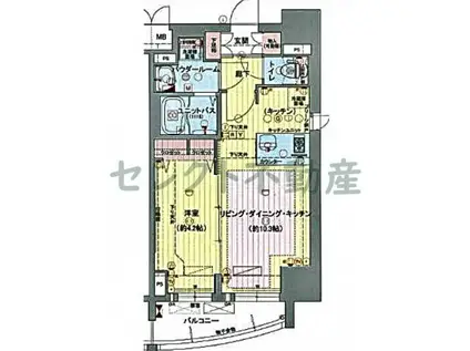 プレサンス栄ラグジュ(1LDK/2階)の間取り写真