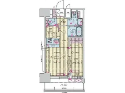 プレサンス上前津ディアシス(1LDK/9階)の間取り写真