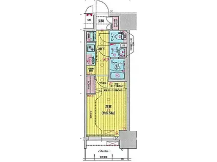 プレサンス伏見アーバンベース(1K/2階)の間取り写真