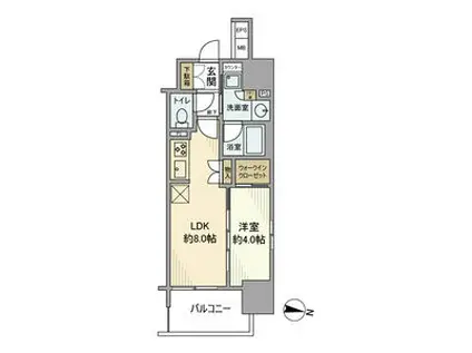 プレサンスロジェ名古屋駅前(1LDK/12階)の間取り写真