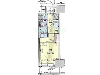 プレサンス千種アイル(1K/11階)の間取り写真