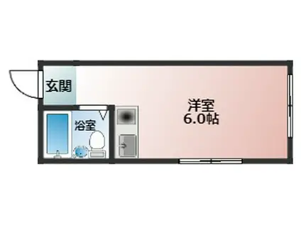 イーストコート(ワンルーム/3階)の間取り写真