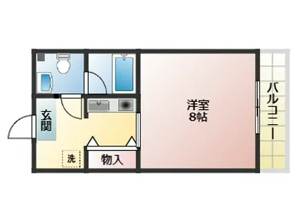 エスポワールなつめ(1K/1階)の間取り写真