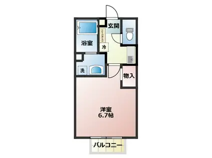 ファミール麻野(1K/1階)の間取り写真