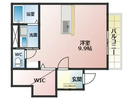 メゾン バルーンフラワー(1K/1階)の間取り写真