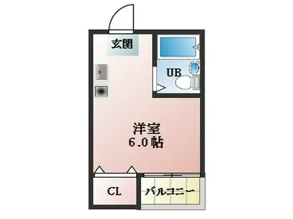 ウィステリア(ワンルーム/4階)の間取り写真