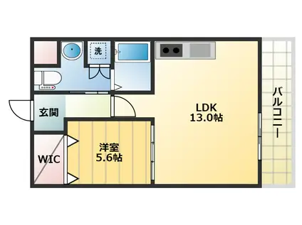 ヴェヌスタ御舟(1LDK/2階)の間取り写真