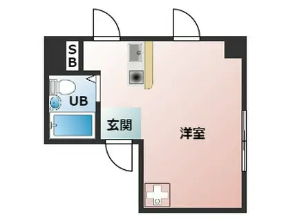 オリーブハウスⅡ(ワンルーム/2階)の間取り写真