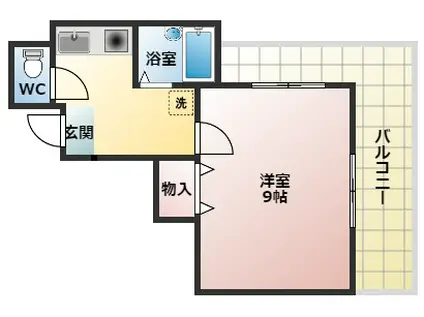ヴィバーチェ(1K/2階)の間取り写真