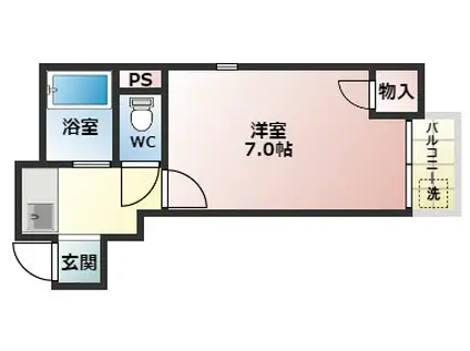 ヴィバーチェ(1K/5階)の間取り写真