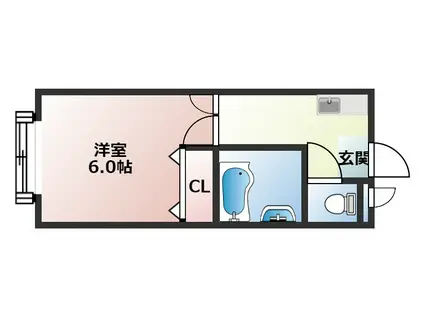 グリーンヒル110(1K/2階)の間取り写真