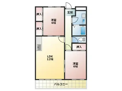 サングレイス(2LDK/3階)の間取り写真