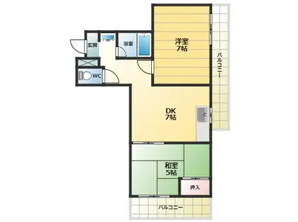 広光ハイツ(2DK/4階)の間取り写真