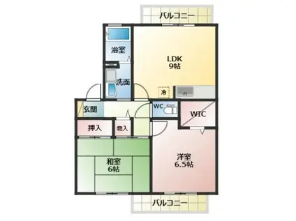 エトワールコート A棟(2LDK/1階)の間取り写真