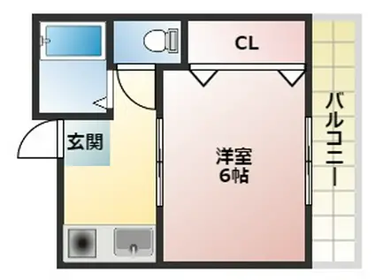 森井マンション(1K/3階)の間取り写真