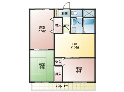 SELLEYS金剛(3DK/3階)の間取り写真