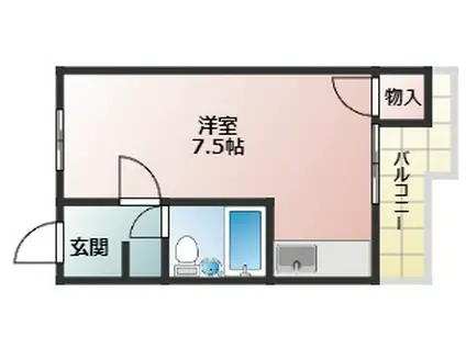 RIZEONE富田林レジデンスI(ワンルーム/2階)の間取り写真