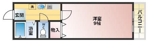 アクティブ21(1K/2階)の間取り写真