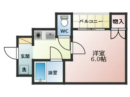 ルミエールS(1K/3階)の間取り写真