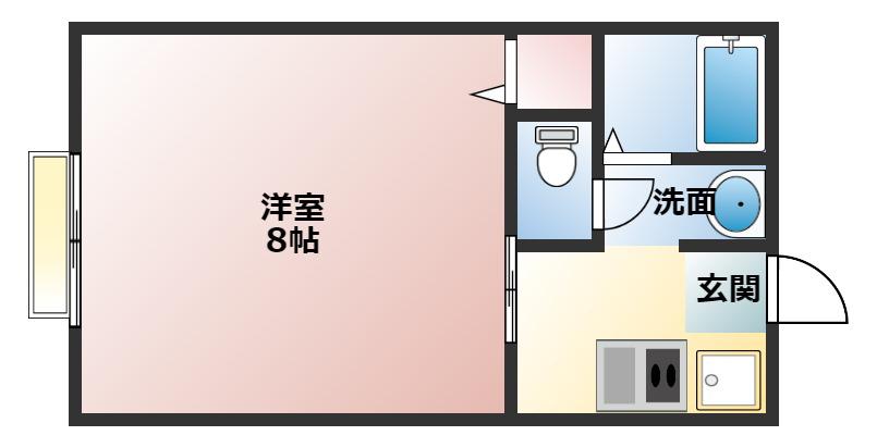 サングリエ(1K/2階)の間取り写真