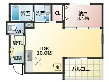 サンセールヤマビコ(1LDK/1階)の間取り写真