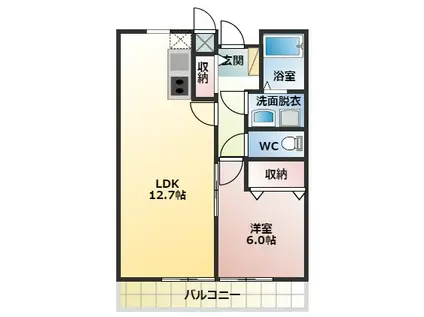 グレイス(1LDK/2階)の間取り写真