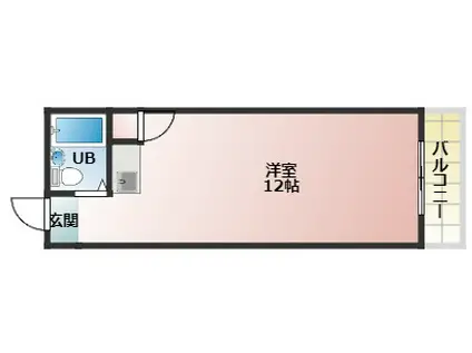 サンシャイン喜志(ワンルーム/3階)の間取り写真