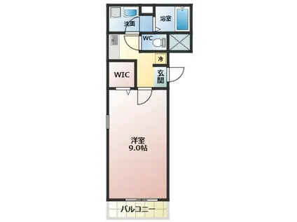 グレンディール ティニー(1K/3階)の間取り写真