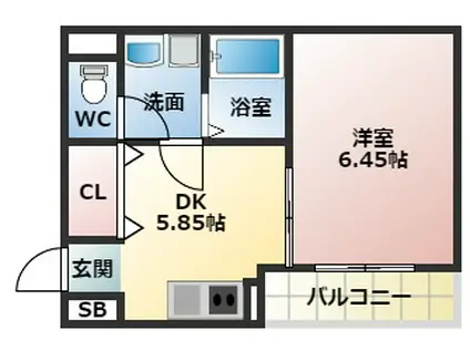 FSTYLE上田1号館(1DK/2階)の間取り写真