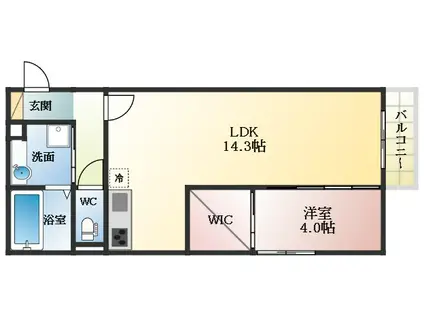 MAISON DE HILLS(1LDK/2階)の間取り写真