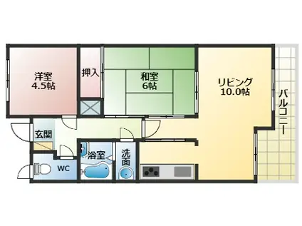 BEE BEE GRANDE(2LDK/7階)の間取り写真