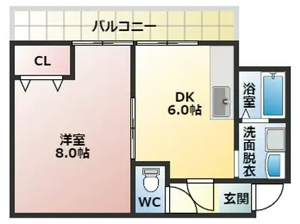 309プラザ(1DK/2階)の間取り写真